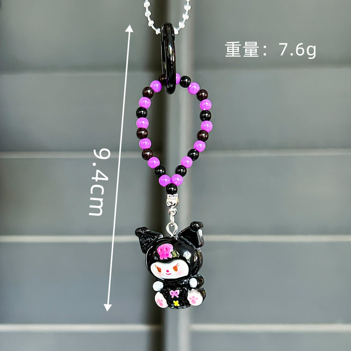 Wholesale Cartoon gift box handmade keychain pendant beaded bracelet backpack ornaments decorative gift