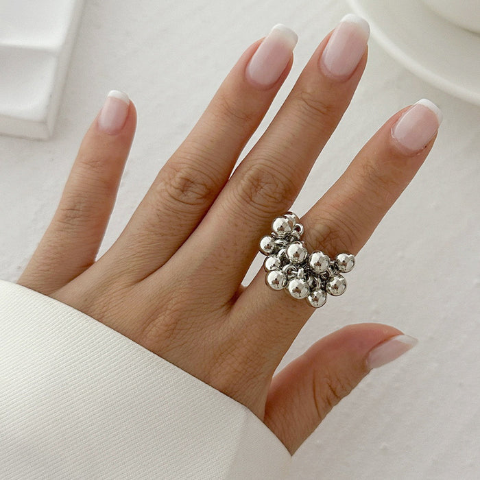 Wholesale Simple Ring Personalized Flower Ring  Alloy Three-dimensional Design Jewelry