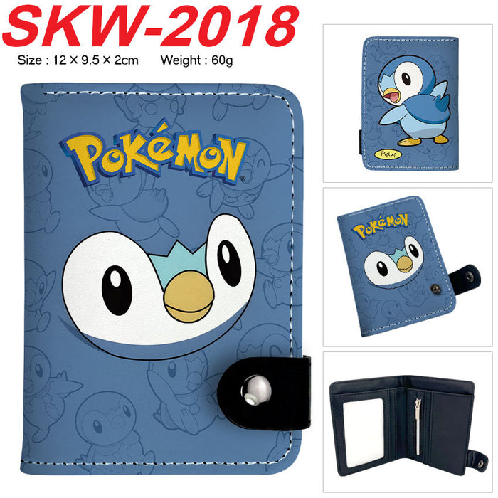 Wholesale Trendy Print PU Snap Button Coin Purse Multilayer Wallet For Everyday Street Fashion