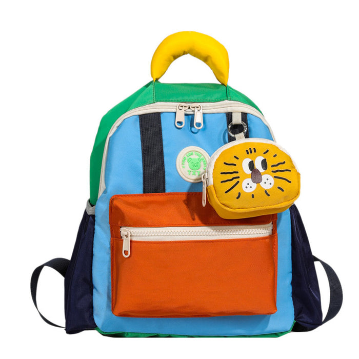 Wholesale Schoolbag Boys and Girls Small Backpack Children Color Schoolbag