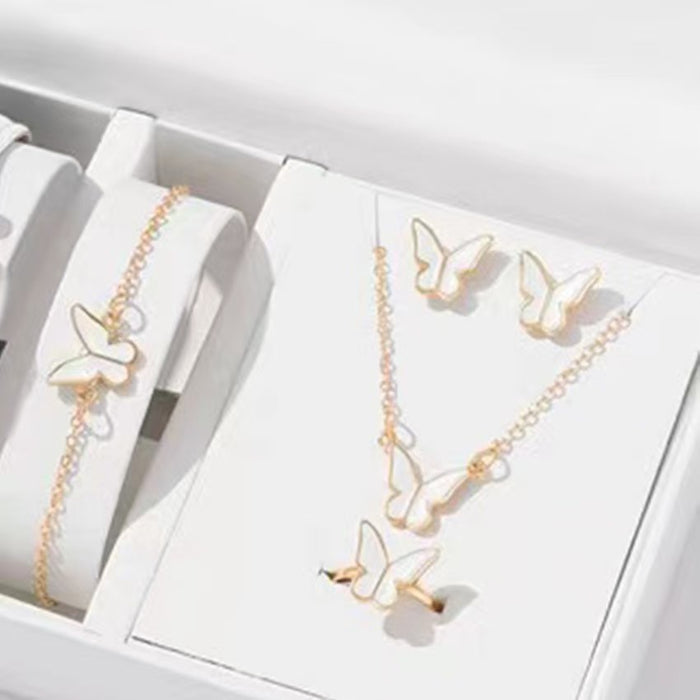 Wholesale Alloy Electroplated Black Butterfly Jewelry Set - Stylish Party Wear Jewelry Accessory