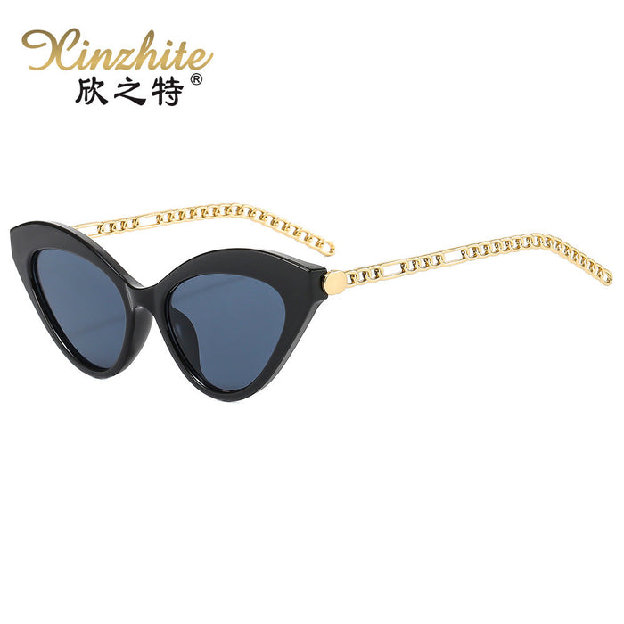 Wholesale Chain Decorated Cat Eye Sunglasses JDC-SG-XZT011