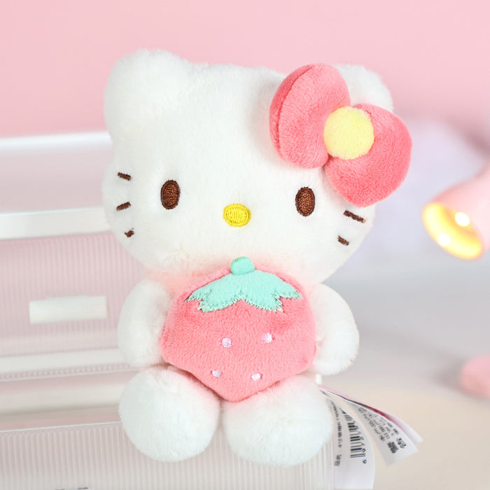 Wholesale Strawberry Cat Plush Doll Bag Pendant Girl' s Birthday Gift