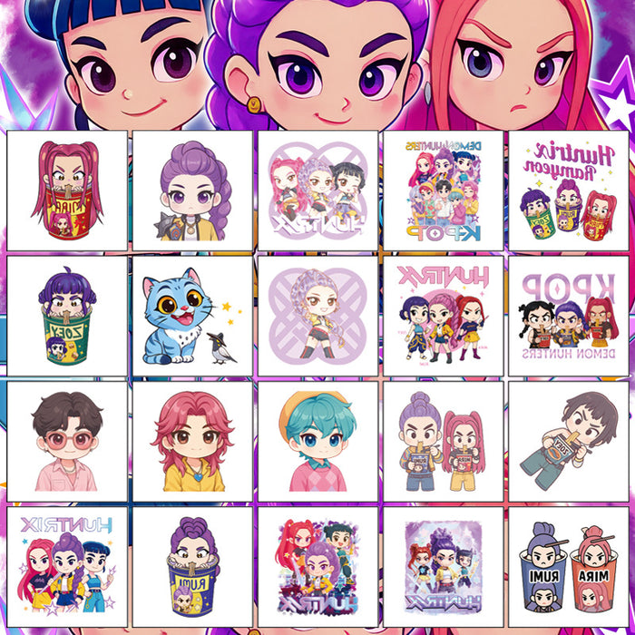 Wholesale 5x5cm K-POP Tattoo Decorative  Sticker