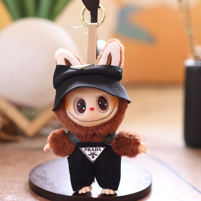 Wholesale cute vinyl rabbit pendant plush toy doll little rabbit bag pendant keychain doll