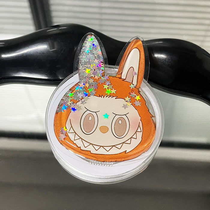 Wholesale Creative Flowing Sand Soft Pack Cartoon Phone Stand