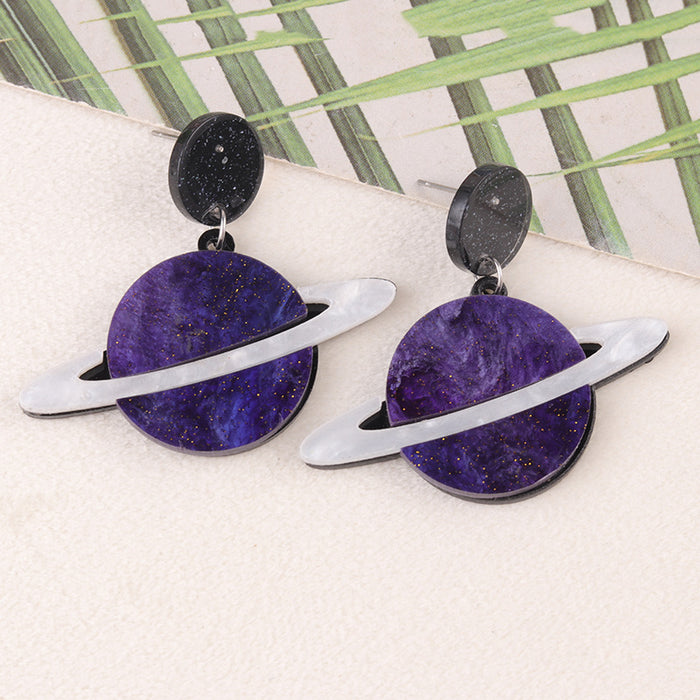 Wholesale  Funny Earrings Syringe Acrylic Earrings Sun Banana Planet Earrings Ear Accessories