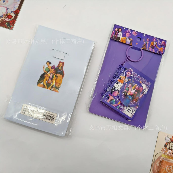 Wholesale KPOP Cartoon Mini Spiral Notebook Keychain