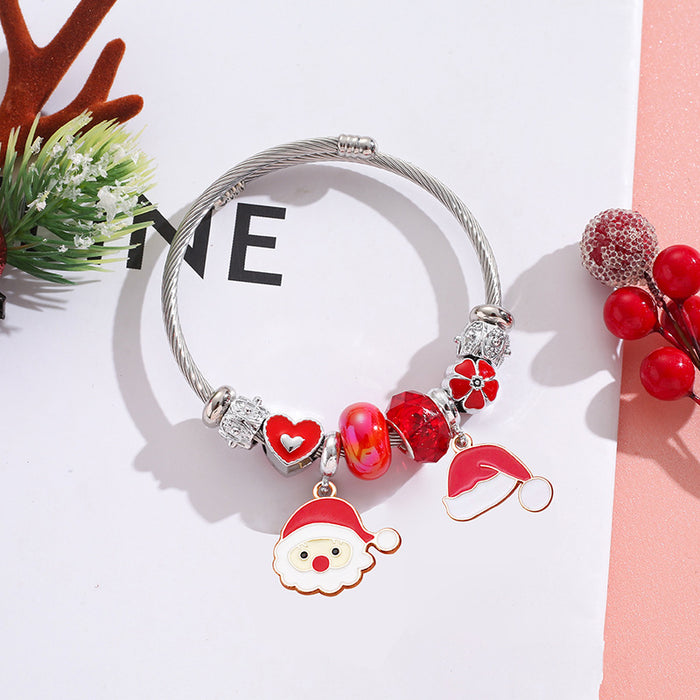 Wholesale Stainless Steel Beaded Bracelet Christmas Gift MOQ≥2