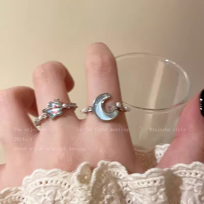 Wholesale Open mouth ring, female niche, high-end couple, index finger ring, exquisite and adjustable ring