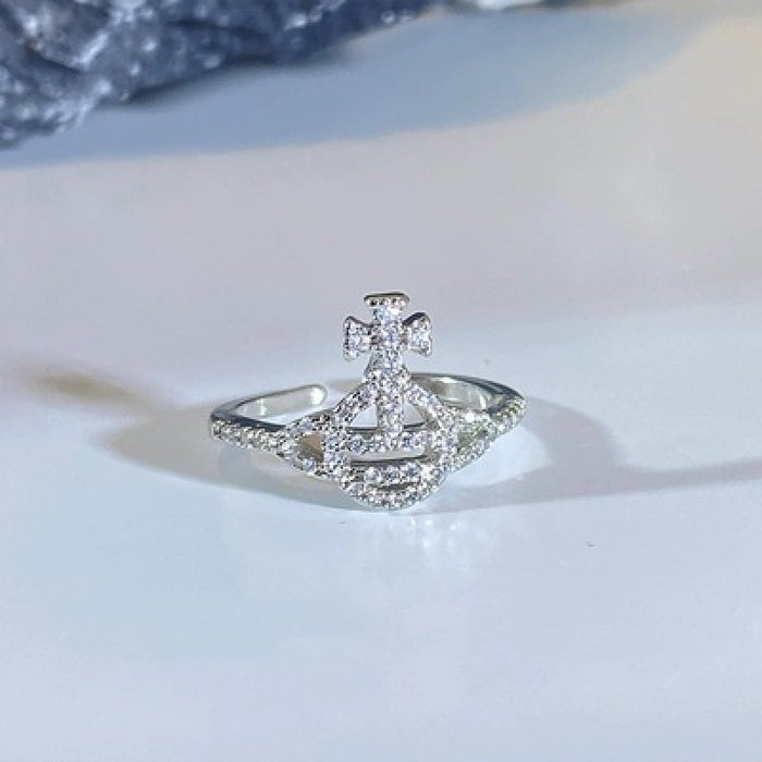 Wholesale Sparkling Diamond Planet Ring