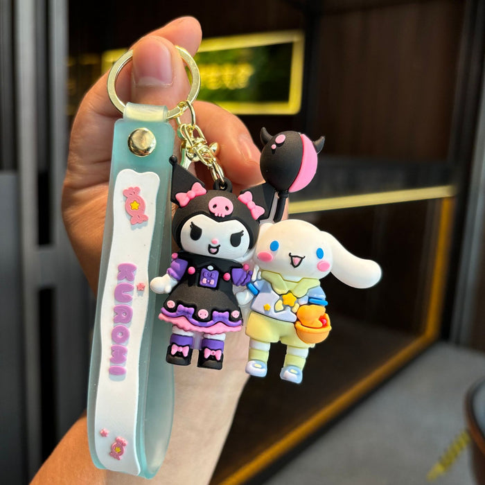 Wholesale 2pcs Cute Cartoon Silicone Keychain Gift Car Key Accessory