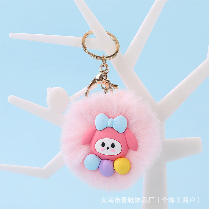 Wholesale Cartoon Cute Fur Ball Pendants Keychains JDC-KC-Jinqian001