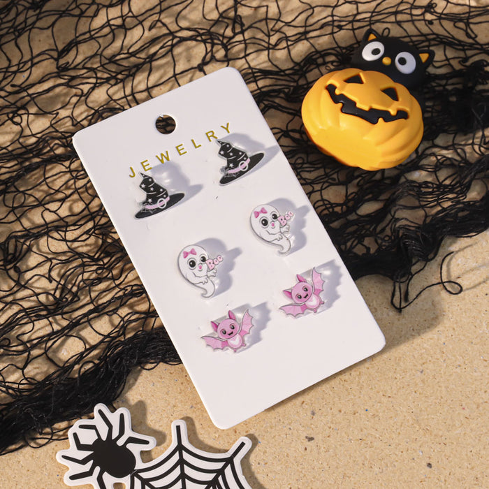 Wholesale  earrings acrylic cute funny shape ghost bow earrings