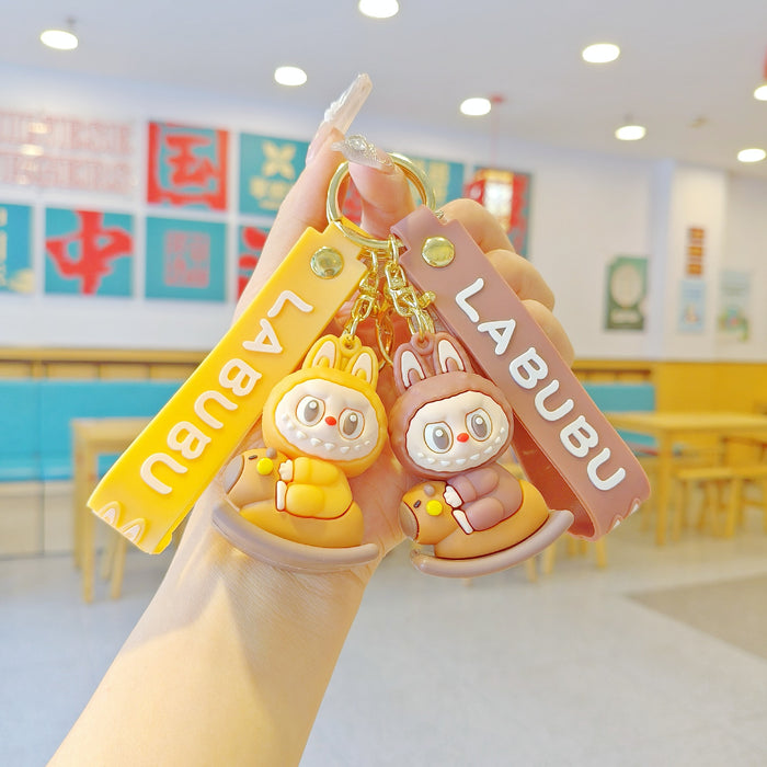 Wholesale New Moomara Bubu Cartoon Keychain Cute  School Bag Pendant Car Keychain Doll Machine Gift