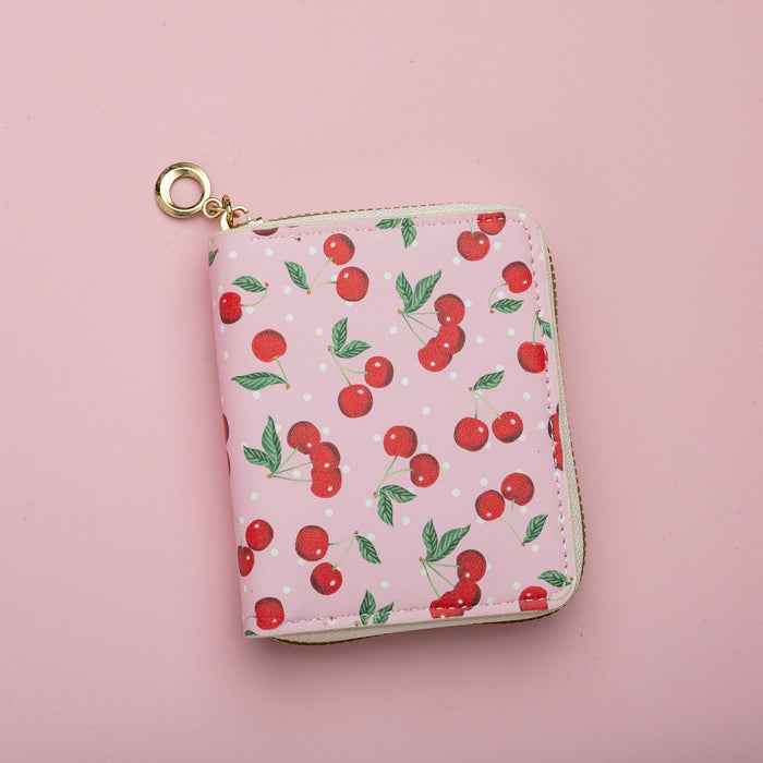 Wholesale Fruit Print Pu Coin Purse Cute Card Holder Wallet For Kids Fashion Accessory Boutique