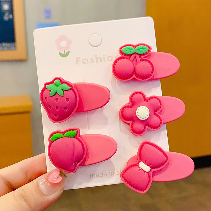 Wholesale Strawberry Bear Hair Clip - Stylish Cartoon Resin Hair Accessory for Everyday Styling Gift