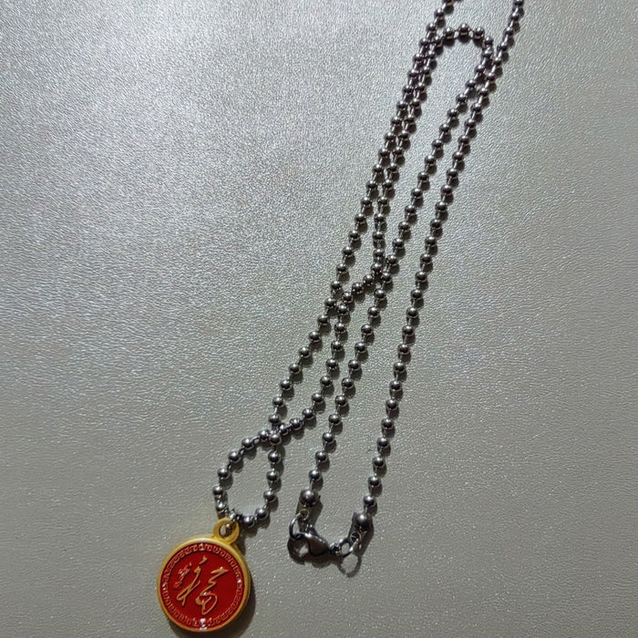 Wholesale Alloy electroplated double-sided pendant necklace, versatile jewelry, gold-plated