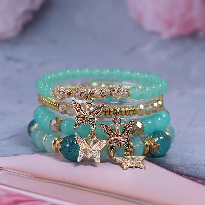 Wholesale Bohemian Butterfly Crystal Multilayer Bracelet JDC-BT-NHong013