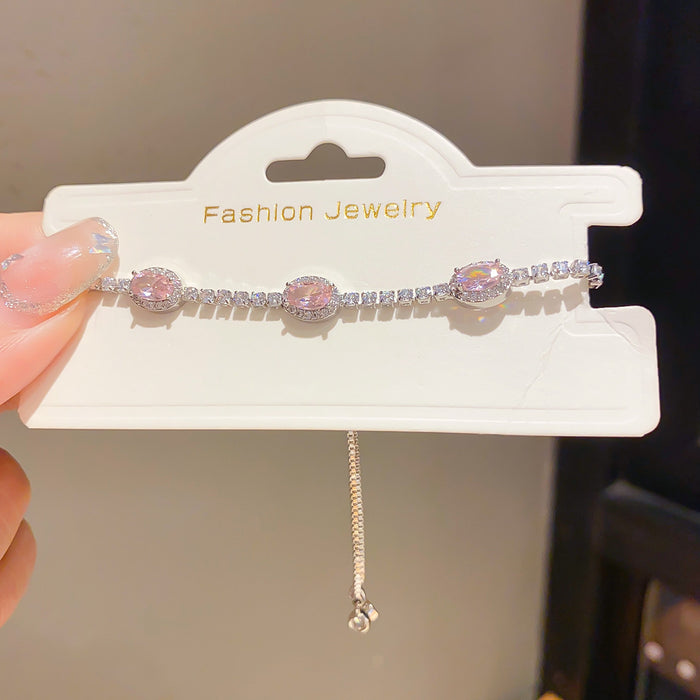 Wholesale French Style Zircon Round Adjustable Bracelet Jewelry Accessory