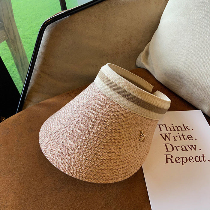 Wholesale Outdoor empty top duckbill hat, children's seaside beach, no top headband, sunshade and sun protection sun hat