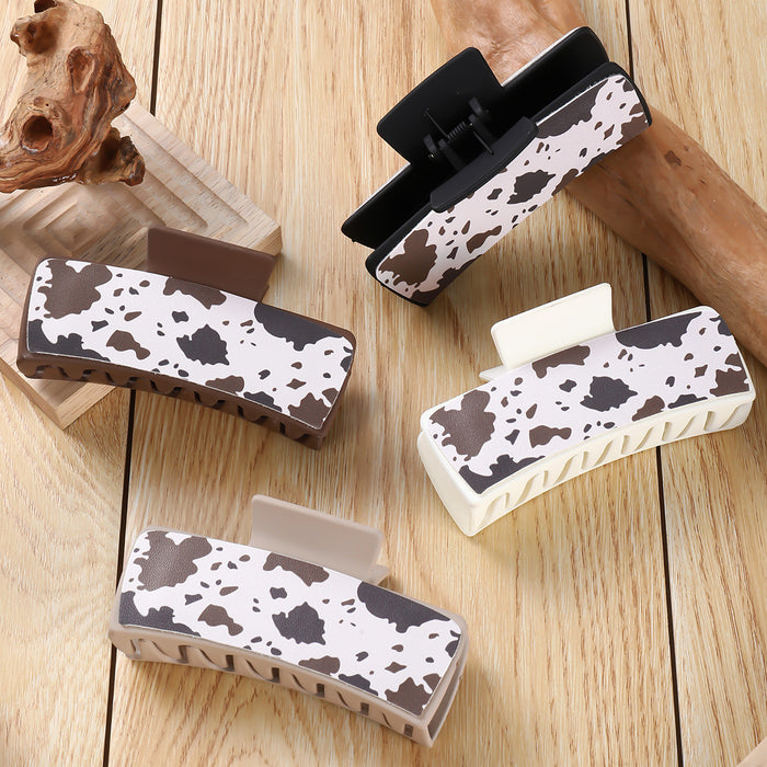 Wholesale multi-color stone spot large square Hair Clips