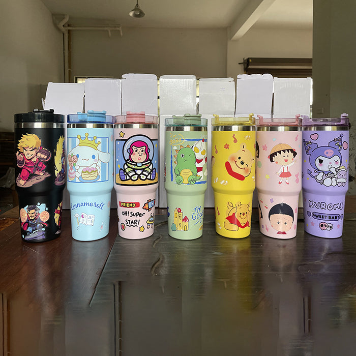 Wholesale Wholesale Stainless Steel  Tumbler Cartoon Printing Car Thermos Cup JDC-CUP-YongY001