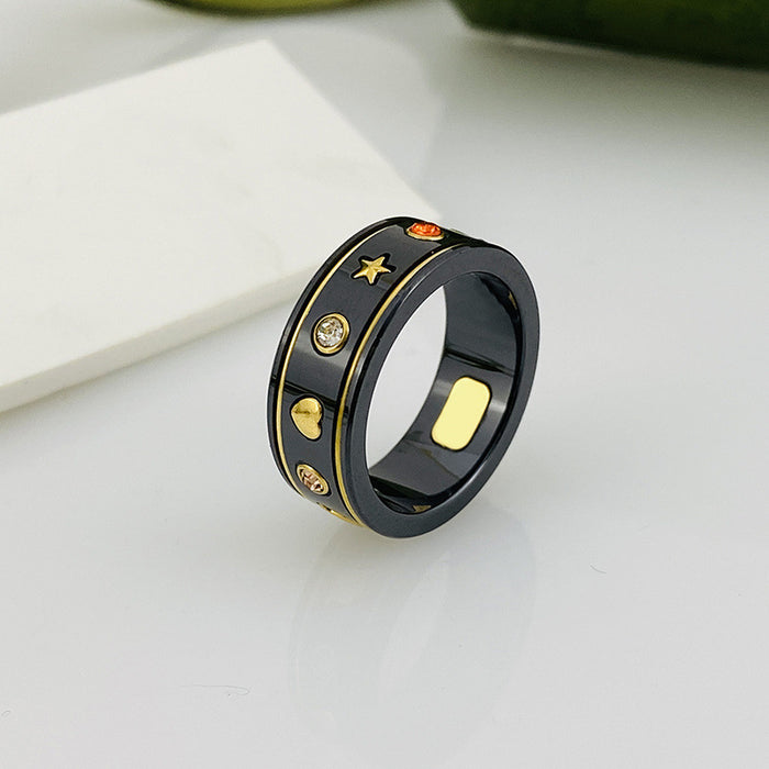 Wholesale Bee Planet Ceramic Ring JDC-RS-QingC003