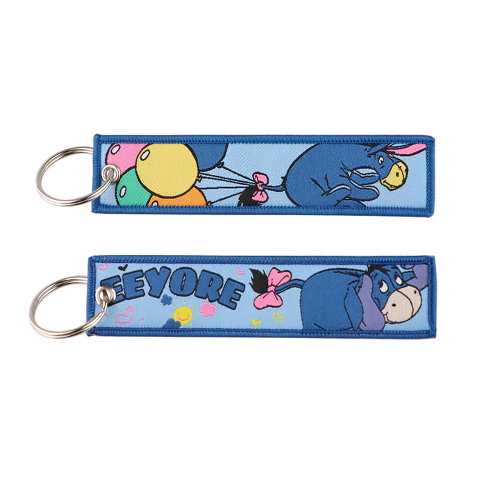 Wholesale Cartoon Cute Capybara Animal Woven Label Lanyard Keychain JDC-KC-KKX005