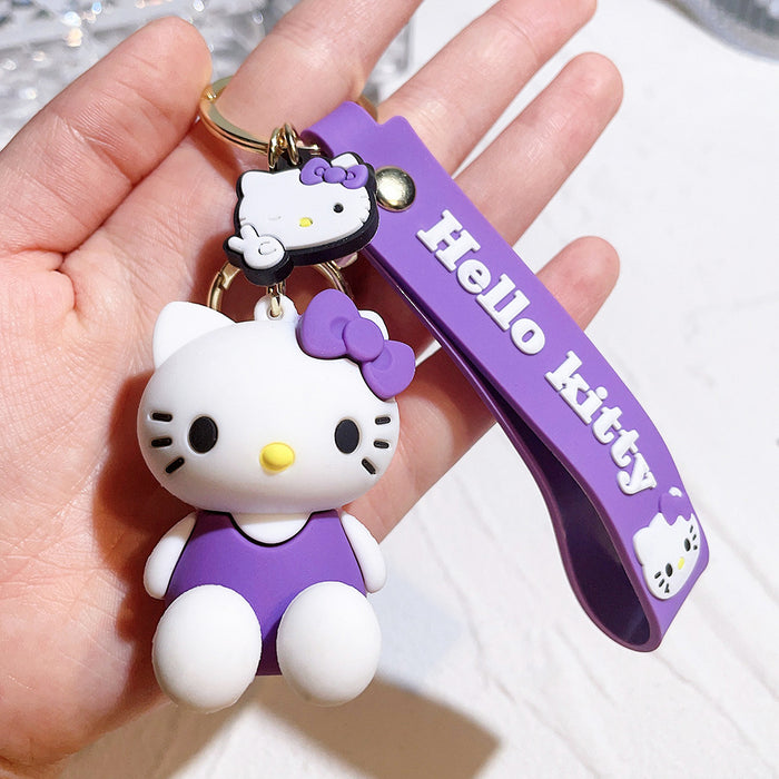 Wholesale Keychain silicone doll car key pendant small gift backpack pendant
