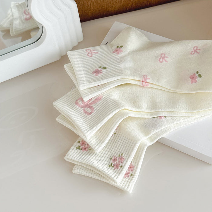 Wholesale Socks for children, pure cotton short socks, summer thin, versatile, anti odor, white, low cut