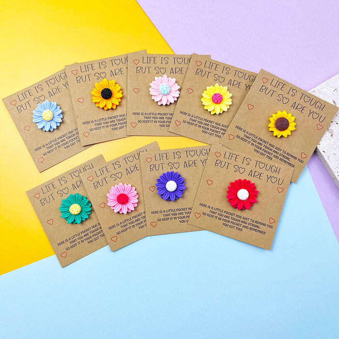 Wholesale English plant sunflower pocket Decorations hug card