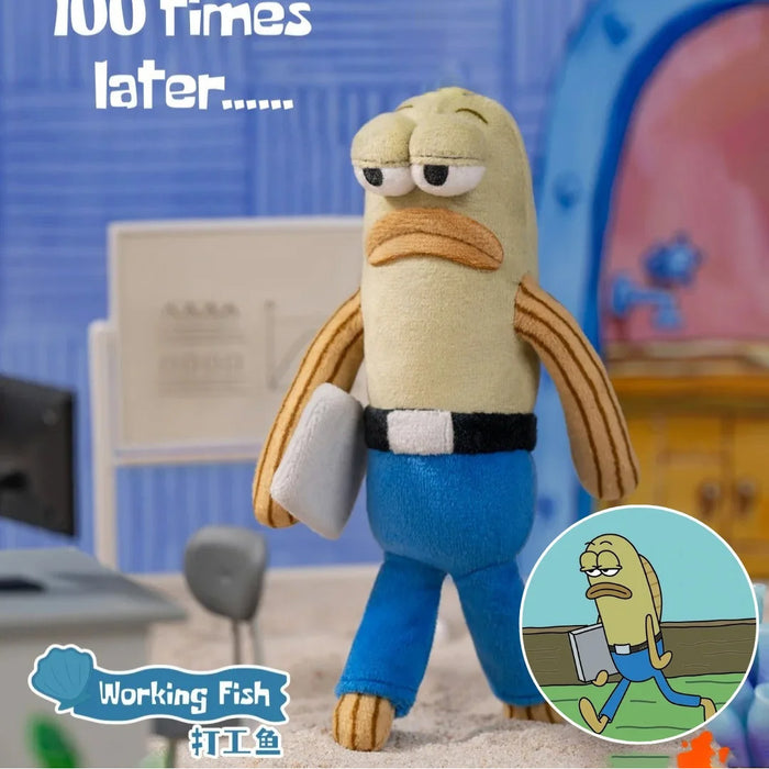 Wholesale Blind Box Funny Plush Doll Passerby Fish Lying Flat Fish Pendant Toy Bag Pendant