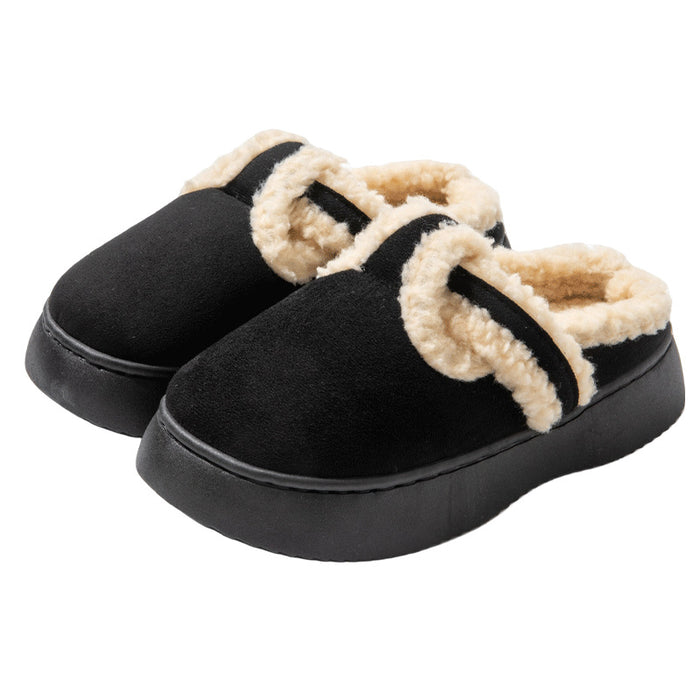 Wholesale EVA Plush Warm Thickened Soft Soled Slippers JDC-SP-Runj003