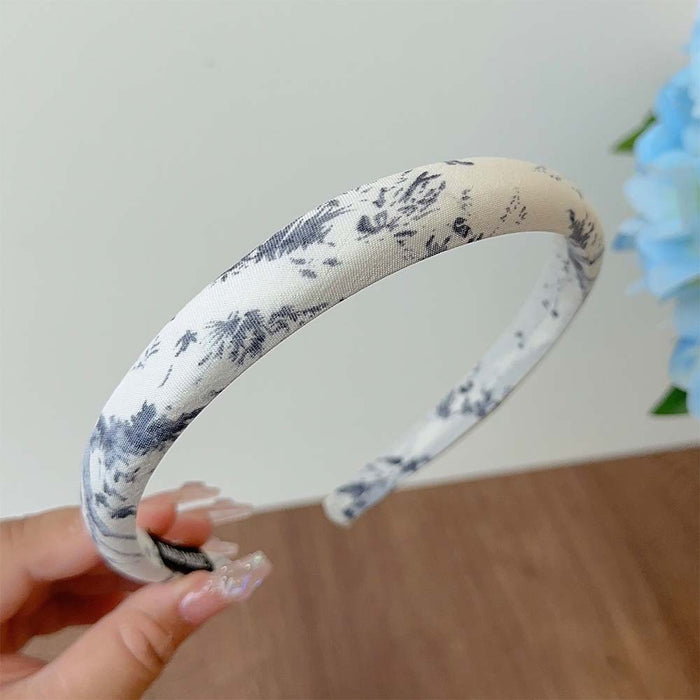 Wholesale Ethnic Style Floral Simple Wide-edge Fabric Embroidery Flower Headband JDC-HD-Suim020