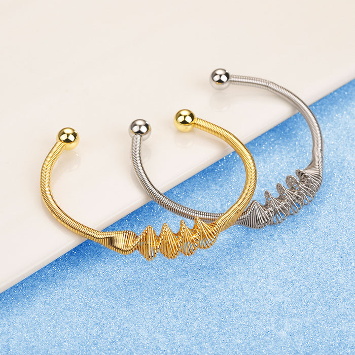 Wholesale High end and niche new metal wire stainless steel bracelet, versatile and elegant bracelet