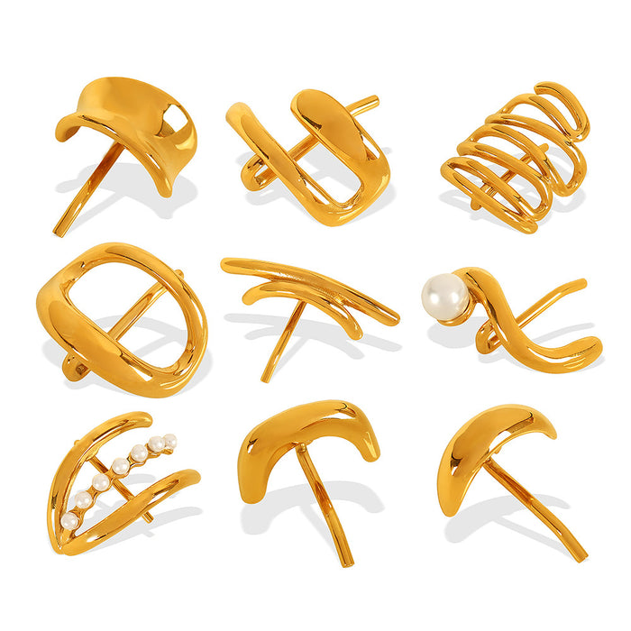 Wholesale Gold Plated Headwear Hairpin Hairpin Niche Sweet Cool Style Pony Tail Hair