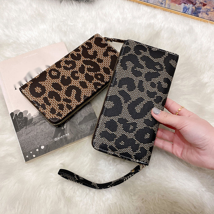 Wholesale PU Versatile Embroidery Zipper Large Capacity Wallet JDC-WT-Hongy002