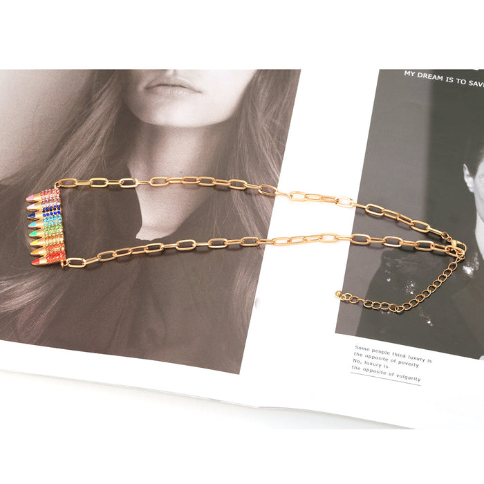 Wholesale Cartoon Fashion European and American Popular Pastoral Style Colorful Rhinestone