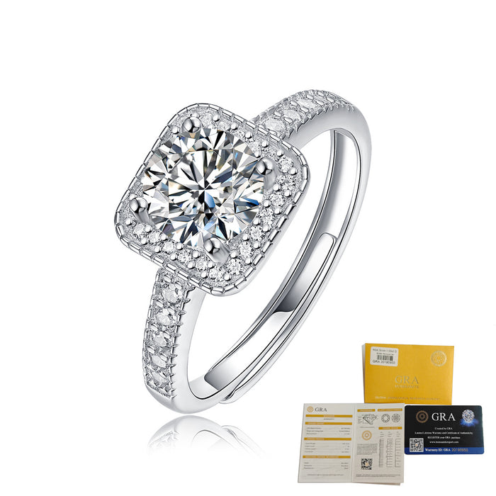 Wholesale 925 silver moissanite ring