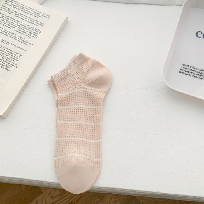 Wholesale Short tube socks, breathable mesh, lightweight and breathable boat socks