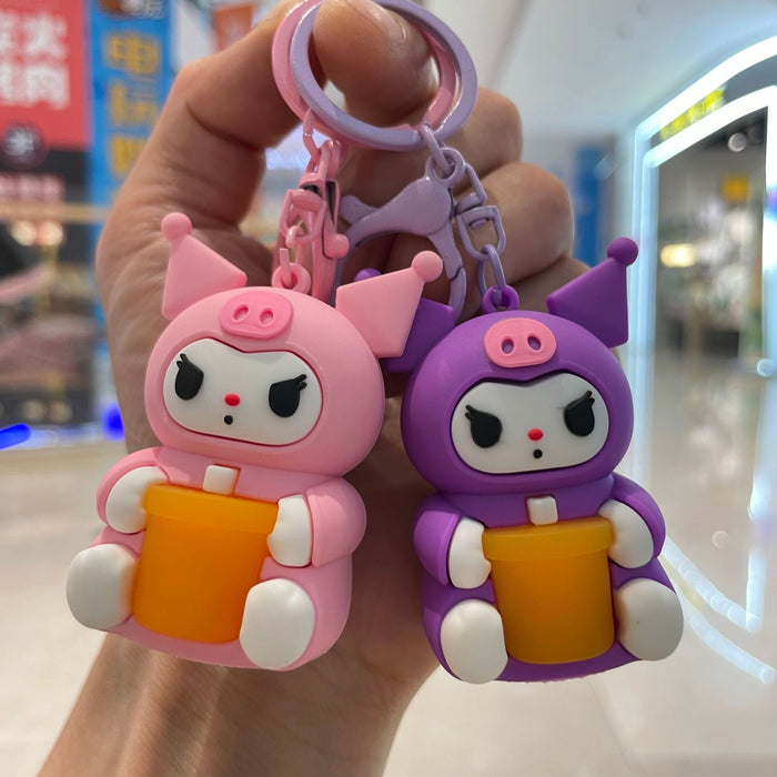 Wholesale Luminous night light keychain pendant, car bag hanging decoration, claw machine, small gift wholesale