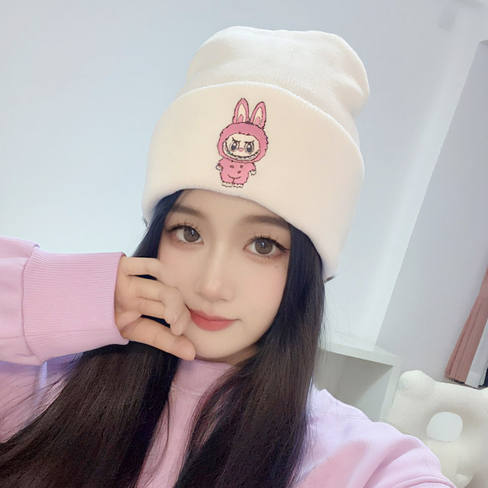 Wholesale Cartoon wool hat embroidered knit hat