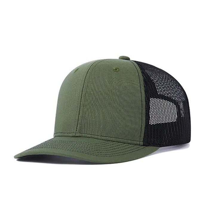 Wholesale Khaki pure color light board duckbill cap with wide brim and breathable mesh baseball cap