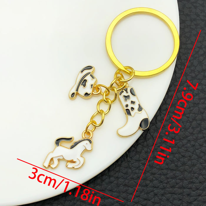 Wholesale Oil-dripping hat pistol metal keychain