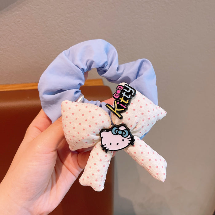 Wholesale Children' s Cotton-filled bow ponytail Hair Scrunchies