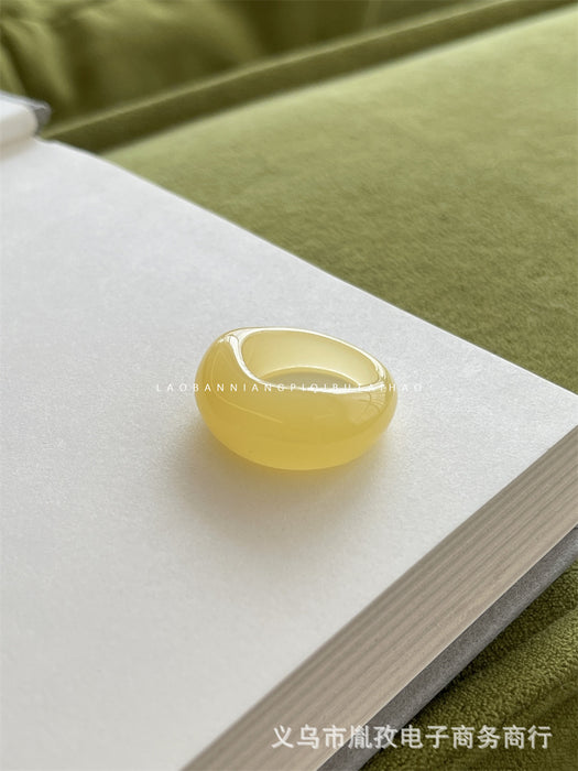 Wholesale Unique retro resin ring with a niche and cool style