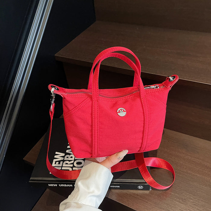 Wholesale Pure Color Dumpling Bag Nylon Canvas Bag Casual Shoulder Bag