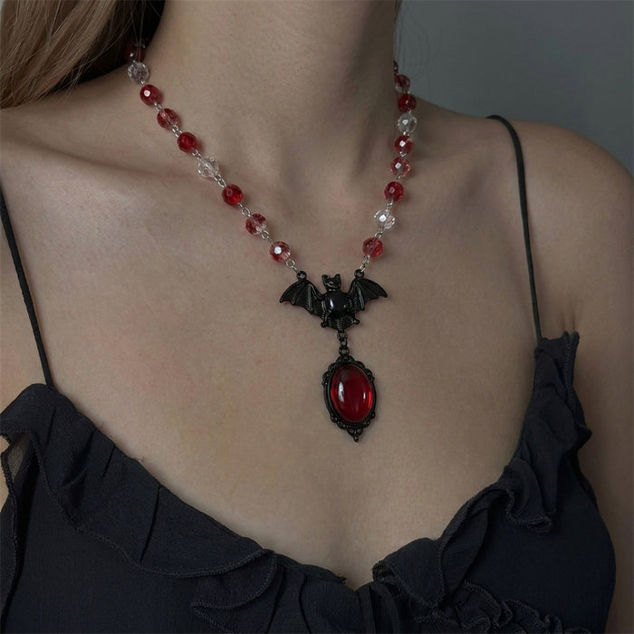 Wholesale Alloy Gothic Layered Necklace Set Cross and Heart Design