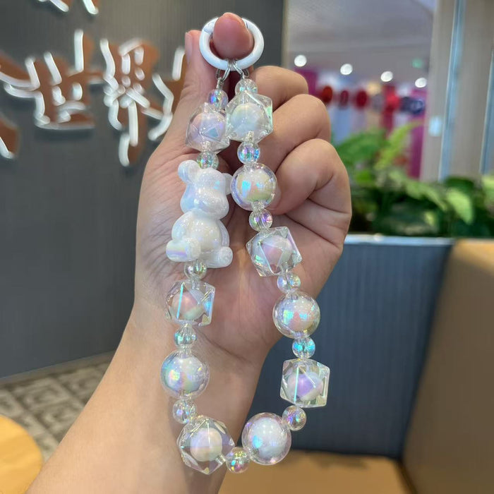 Wholesale Beaded mobile phone chain ornament, key phone case hanging rope, key chain pendant